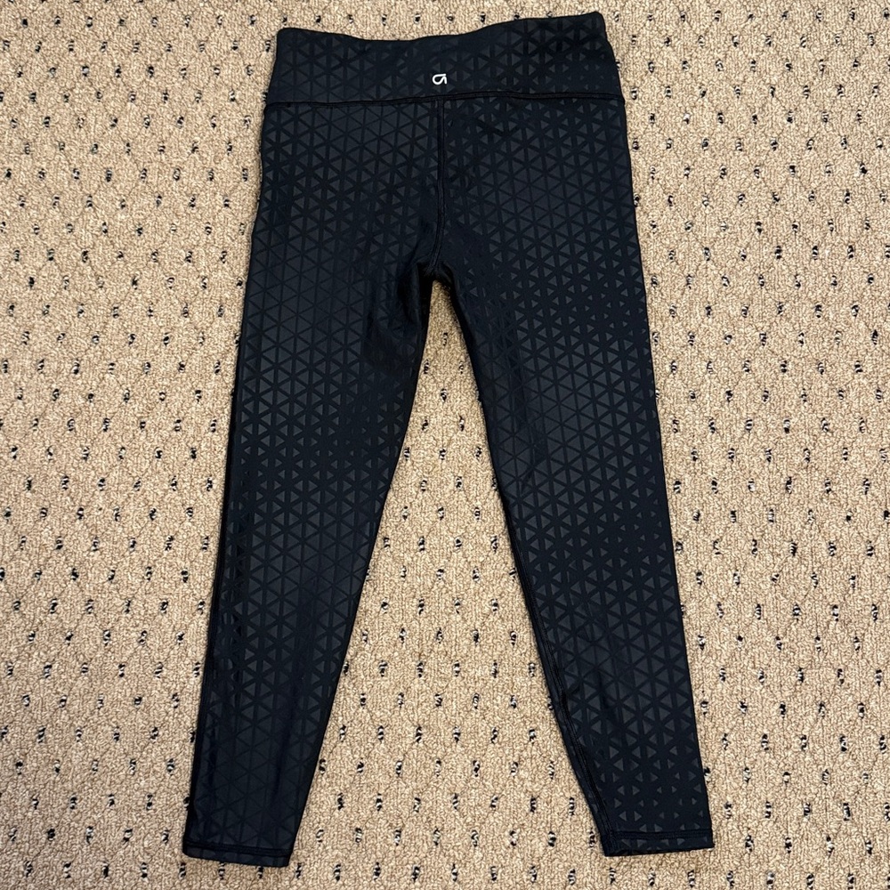 Gap Women’s Black Geometric Pattern Activewear Le… - image 2